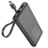Powerbank Hoco 5000 mAh 2A z wbudowanym kablem USB C J129  czarny