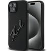 KARL LAGERFELD futerał do IPHONE 15 KLHCP15SSKSBMCK (Silicone Karl Script Logo) czarny