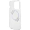 GUESS futerał do IPHONE 15 Pro Max kompatybilny z MagSafe GUHMP15XHFWFCT (Flowers Wreath) transparentny
