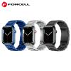 Pasek do Apple Watch Forcell F-Design FA10 zatrzask stal 42 / 44 / 45 / 49 mm czarny