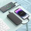 Powerbank Hoco 10000 mAh 2A z wbudowanymi kablami USB C + Lightning J118 czarny
