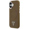 GUESS futerał do IPHONE 17 kompatybilny z MagSafe GUHMP17SPSDTSCMW (PU W/ Triangle Logo) brązowy