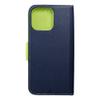 Etui z klapką na iPhone 16 PRO MAX Fancy Book granatowo-limonkowe