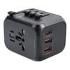 Ładowarka podróżna / adapter OL-309-PQ20 CAŁY ŚWIAT czarna