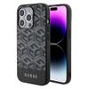 GUESS futerał do IPHONE 15 Pro kompatybilny z MagSafe GUHMP15LHGCFSEK (CUBE Stripes) czarny