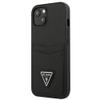 GUESS futerał do IPHONE 13 Mini GUHCP13SPSATPK (Saffiano Double Card Triangle) czarny