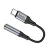 Adapter AUX USB C do Jack 3,5 mm Hoco 0,12 m LS36 czarny