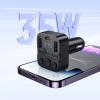 Transmiter samochodowy bluetooth Hoco USB A + USB C QC PD 35W E87 czarny