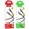 Kabel USB C do USB C Hoco 3A 60W Silikonowy 3 m X109 czarny