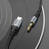 Kabel AUX USB C do Jack 3,5 mm Hoco 1 m UPA26 czarny