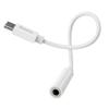Adapter AUX USB C do Jack 3,5 mm Hoco LS30 biały