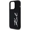 KARL LAGERFELD futerał do IPHONE 14 Pro KLHCP14LSCMSMVK (Silicone Sign Metal Logo) czarny