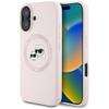 KARL LAGERFELD futerał do IPHONE 16 kompatybilny z MagSafe KLHMP16SSKCHTCP (Silicone KC Heads) różowy