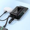 Powerbank 10000 mAh QC PD 22,5W z wbudowanymi kablami USB C + Lightning Hoco J162 czarny
