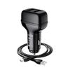 HOCO ładowarka samochodowa 2xUSB + kabel Typ C 2,4A Leader Z36 czarna