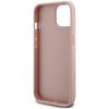 GUESS futerał do IPHONE 13 / 14 / 15 GUHCP15SPCRTHCP (Croco Triangle Metal Logo) różowy