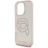 KARL LAGERFELD futerał do IPHONE 16 Pro KLHCP16LHKHDCELP (IML Rhinestones S K Head) różowy