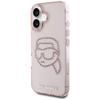 KARL LAGERFELD futerał do IPHONE 16 KLHCP16SHKHDCELP (IML Rhinestones S K Head) różowy