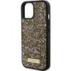 GUESS futerał do IPHONE 13 / 14 / 15 GUHCP15SPFGSBSD (Rhinestone Metal Logo) żółty
