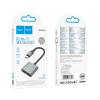 Adapter AUX USB C do 2x USB C max 10W Hoco UPA34A szary