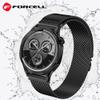 Pasek do Samsung Galaxy Watch Forcell F-Design FS10 magnetyczny stal 20 mm czarny