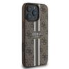 GUESS futerał do IPHONE 16 Pro kompatybilny z MagSafe GUHMP16LP4RPSW (4G Printed Stripes) brązowy