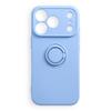 Etui na iPhone 18 Pro / 17 Pro Silicone Ring jasno niebieskie
