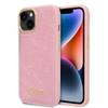 GUESS futerał do IPHONE 13 / 14 / 15 GUHCP14SHGCRHP (Croco Collection) różowy