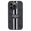 GUESS futerał do IPHONE 15 Pro kompatybilny z MagSafe GUHMP15LP4RPSK (4G Printed Stripes) czarny