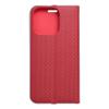Etui z klapką na iPhone 16 PRO Luna Book Carbon czerwone