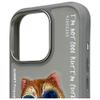 NIMMY futerał GLASSES COOL CAT do IPHONE 16 Pro szary