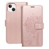 Etui z klapką na iPhone 13 Mezzo Book drzewo złoto-różowe