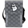KARL LAGERFELD torebka uniwersalna na telefon KLWBSAKHPCG (Saffiano Mono Choupette) srebrny