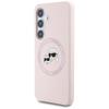 KARL LAGERFELD futerał do SAMSUNG S25 KLHMS25SSKCHTCP (Magnetic Silicone Double Heads) różowy