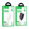 Ładowarka sieciowa do telefonu Hoco USB C QC PD 20W N60 biała