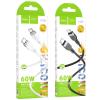Kabel USB C do USB C Hoco 3A 60W Silikonowy 1 m X109 czarny