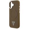 GUESS futerał do IPHONE 17 kompatybilny z MagSafe GUHMP17SPSDTSCMW (PU W/ Triangle Logo) brązowy