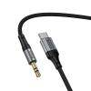 Kabel AUX Jack 3,5 mm do USB C Hoco 1,5 m UPA33B czarny