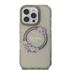 GUESS futerał do IPHONE 16 Pro kompatybilny z MagSafe GUHMP16LHFWFCK (IML Flowers Wreath) czarny