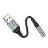 Adapter AUX USB A do Jack 3,5 mm Hoco 0,12 m LS36 czarny