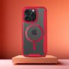 Etui z klapką na iPhone 16 PRO MAX Smart Mag zgodne z MagSafe czerwone