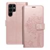 Etui z klapką na Samsung S22 ULTRA Mezzo Book drzewo złoto-różowe