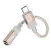 Adapter AUX USB C (męski) do Jack 3,5 mm (żeński) Hoco UPA32C złoty