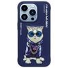 NIMMY futerał GLASSES COOL CAT do IPHONE 15 Pro Max niebieski