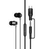 Słuchawki przewodowe douszne z mikrofonem Jack 3,5 mm/USB C Hoco M119A czarne