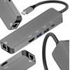 Adapter HUB 5w1 USB C ART OEM-C15-1 srebrny