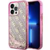 GUESS futerał do IPHONE 14 Pro GUHCP14LLC4PSGP (Liquid Glitter 4G Translucent) różowy