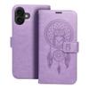 Etui z klapką na iPhone 16 PLUS Mezzo Book łapacz snów fioletowe