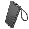 Powerbank Hoco 5000 mAh 2A z wbudowanym kablem USB C J129  czarny