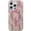 GUESS futerał do IPHONE 15 Pro kompatybilny z MagSafe GUHMP15LHGCUSTGP (IML GCUBE) różowy